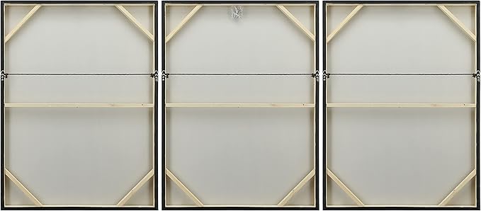 Empire Art Direct Abstract Wall Art Textured Hand Painted Canvas by Martin Edwards, Triptych, 40" x 30" each, Blizzard