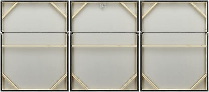 Empire Art Direct Abstract Wall Art Textured Hand Painted Canvas by Martin Edwards, Triptych, 40" x 30" each, Blizzard