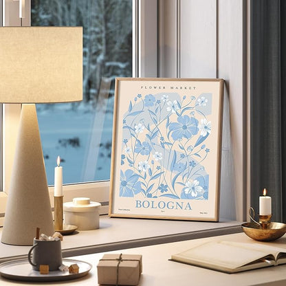 Habseligkeit Blue Master Wall Art Prints, Abstract Matisse Wall Art Exhibition Posters, Vintage Art Art Prints, Retro Room Decor for Aesthetic Bedroom（8x10inch, Unframed