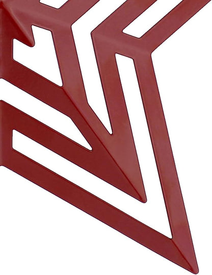 CVHOMEDECO. Primitives Rustic Antique Vintage Gifts Cut-Outs Metal Barn Star for Wall/Wreath/Door Decor, 8-Inch, Set of 3.(Red)