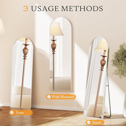 NEWBULIG Full Length Mirror, Full Body Floor Mirror with Aluminum Alloy Thin Frame, Wall or Standing Mirror for Bedroom, Living Room, Dressing Room