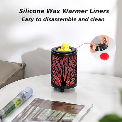 Leyoue Electric Wax Melt Warmer PTC Heating Plate with 7 Colors LED Changing Light Wax Warmer Fragrance Warmer for Home Office Gifts & Decor(Black Forest)