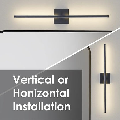 KARTOOSH Battery Operated Wall Sconces with Remote Control, Dimmable Wall Sconces Set of Two, 350°Rotate, 3000K LED Black Wireless Wall Light for Living Room, Hallway, Bedroom, 24.4 Inch (2 Pack)