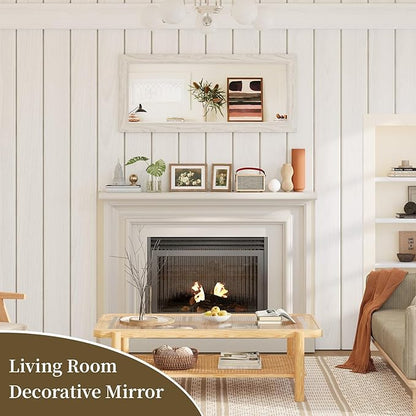 Syndra Modern Full Length Mirror Wood Frame, 56x20'' Large Floor Mirror with HD Tempered Glass & Wall Mount, Rectangular Standing Mirror for Bedroom, Living Room, Entryway, Farmhouse(Grey White Oak)