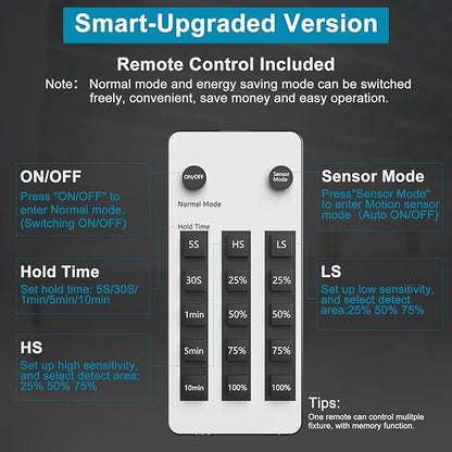 Lightdot Smart 250W High Bay LED Shop Lights 37,500LM High Bay Lights with Control (Normal Mode & Motion Sensor Mode) ETL-Listed Plug & Play for 30-40FT Height Warehouse-6Yrs Warranty-6Pack