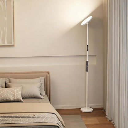 Floor Lamps for Living Room, 32W 3000LM Super Bright LED Torchiere Floor Lamp with Remote & Touch Control, 69" Standing Lamp with 350°Rotating Head, Modern Dimmable Floor Lamp for Bedroom Office