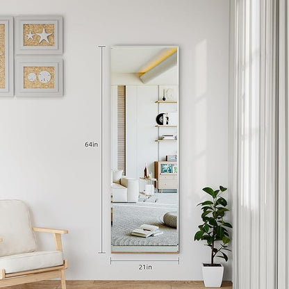 wall Mirror Full Length,64X21FullL ength Mirrorwallmounted,Bedroom/wall/Bathroom/Makeup Area/Cloakroom (64 * 21 Inch)