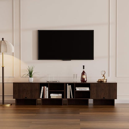 Modular TV Stand for 100-Inch TV,Also Used as Storage Sideboards,Bookcase,4pcs End Table,Nightstand,Buffet Cabinets with Adjustable Shelf,Coffee Table for Living Room,Dining Room,Bedroom, Walnut