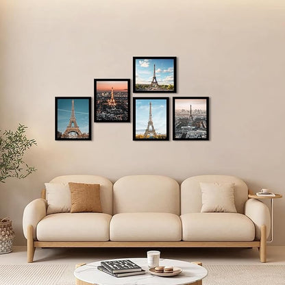 SESEAT 8x10 Picture Frame Set of 10, Display Pictures 5x7 with Mat or 8x10 Prints without Mat, Wall Mounting or Tabletop,Black