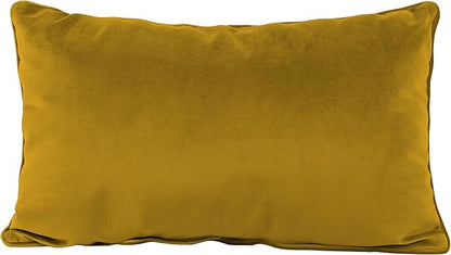 FDP 12" x 20" Velvet Rectangle Lumbar Pillow Set with Piping Decorative Throw Pillow for Home Dcor in Living Room, Bedroom or Lounge (2-Pack) - Dijon, 15159-114