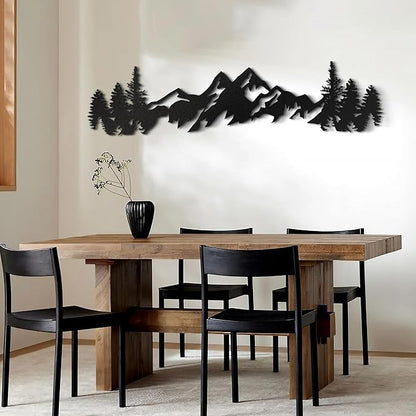 Royxen Metal Mountain Wall Art 71 Inch /54 Inch Long, Mountain Wall Decor, Mountain Art Wall Hangings for Living Room, Bedroom (54 x 13 Inches)