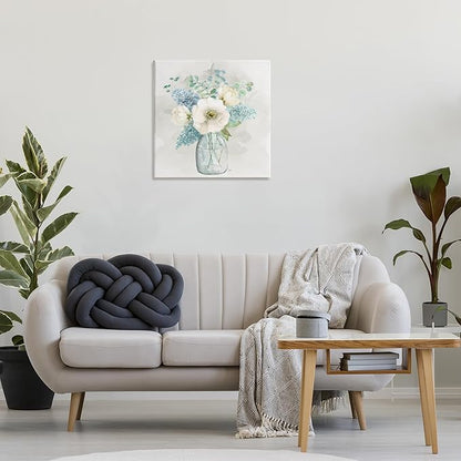 Stupell Industries 'Centric Bouquet in Soft Tones', Canvas Art, 24 x 24 Inches, Easy to Hang and Sturdy, Made in USA, by Nan