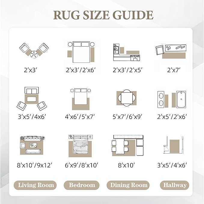 Area Rug for Living Room 6x9: Large Washable Boho Moroccan Rugs Geometric Neutral Rug, Non-Slip Foldable Morden Farmhouse Indoor Floor Carpet for Bedroom Dining Table Home(Cream Beige, 6'X9')