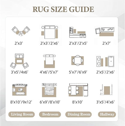 Area Rug Living Room Rugs 5x7 - Large Soft Boho Geometric Rugs, Non-Slip Foldable Washable Area Rug Non Shedding Morden Indoor Floor Carpet for Living Bedroom Dining Room(Cream Beige, 5'x7')
