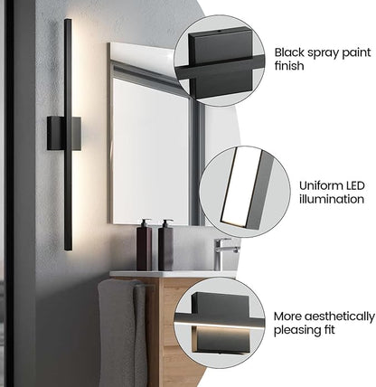 Epinl Black LED Vanity Light for Bathroom, 5CCT 32 inch Dimmable Bathroom Light Fixture Over Mirror, Modern Vanity Lighting Bar, Bath Wall Light for Bathroom Bedroom, ETL Certificated