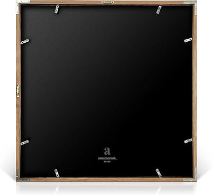 artisane home goods 25x25 Frame – Large White Oak Gallery Picture Frame With Mat for Wall, 25x25 Picture Frame for Gallery Walls, Oversized Square Frame, Matted to 8x10, 5x7 & 4x6