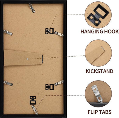 Fixwal 8x14 Collage Picture Frame with Three Openings for Displaying 4x6 Pictures, 4x6 Picture Frame Collage, Gallery Wall Frame, Multi Picture Frames for Wall Decor
