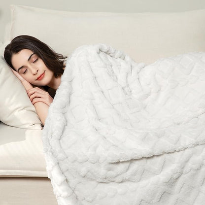 Aganear Blanket King Size - Lightweight Portable Fuzzy Cozy Soft Blankets for Couch, Sofa, Bed, Breathable and Skin-Friendly for All Season Accessories(108"x90", White)