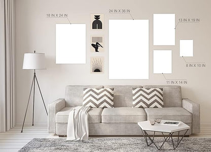 Eleville 8X10 Unframed Set of 6 Minimalist Wall Art Mid Century Art Wall Decor Mid Century Modern Decor Contemporary Wall Art Boho Prints Zen Wall Art wgn554