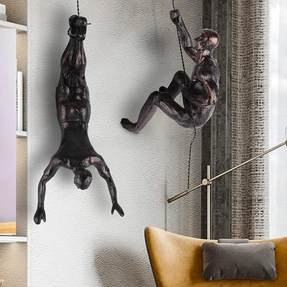 Climbing Men Wall Art Decor Sculpture,Nordic Modern Simplicity Decorative Wall Art, Climbing Man Sculptures,Home & Office Climber Gifts