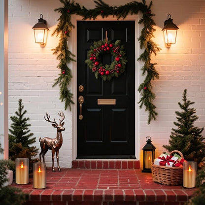 wemarry Flameless Candles Acrylic Glass Pillars 3" D x 6" H Battery Operated Flickering Candles Include 8-Key Remote with Timer Function 400+ Hours (Gray, Warm Light 2 Pack)