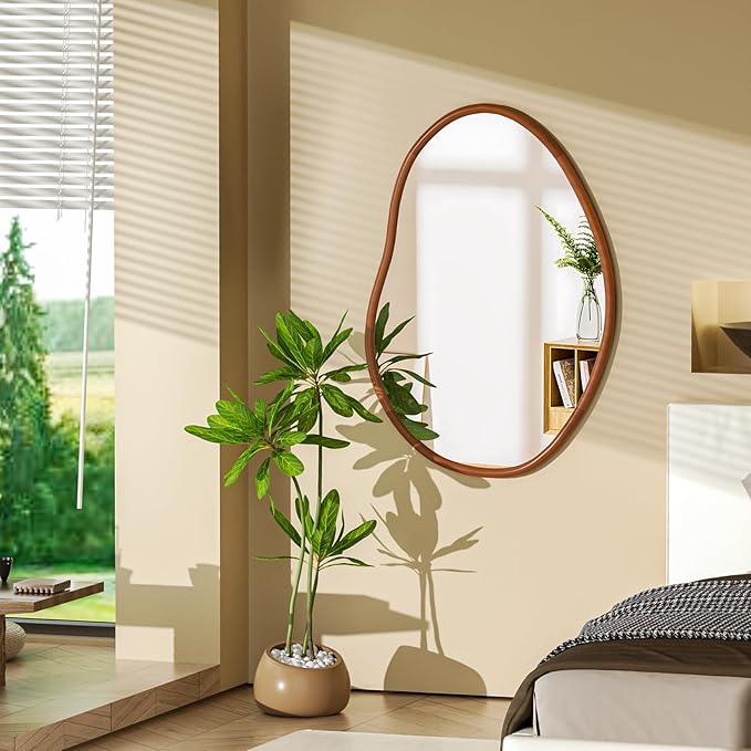 Irregular Wall Mirror Decorative Asymmetrical Mirror Abstract 43x30 inch