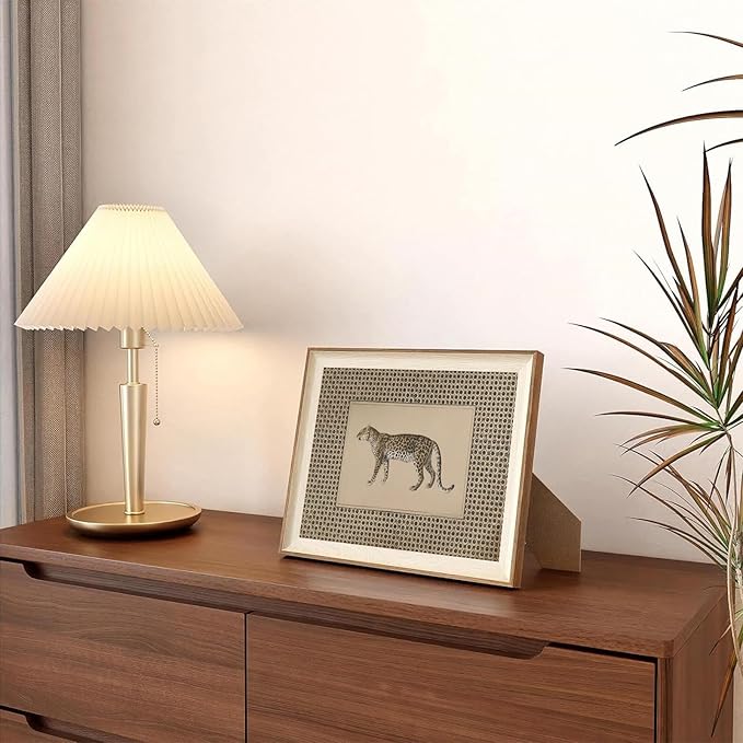 ASTRDECOR Vintage Leopard Framed Wall Art, Cheetah Safari Canvas Print, Wildlife Animal Artwork for Living Room, Bedroom, Neutral Farmhouse Decor 10"x12"