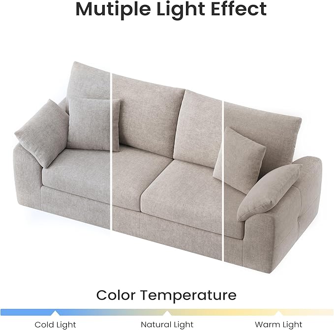 89.8" Modern Loveseat Sofa for Living Room, Cloud Boneless Couches with 4 Pillows, Mid Century Loveseat couches for Small Place, No Assembly Required, Camel