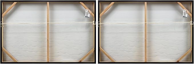 Empire Art Direct Abstract Wall Art Textured Hand Painted Canvas by Martin Edwards, Diptych, 24" x 36" each, Silver Light