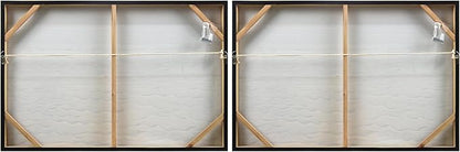 Empire Art Direct Abstract Wall Art Textured Hand Painted Canvas by Martin Edwards, Diptych, 24" x 36" each, Silver Light