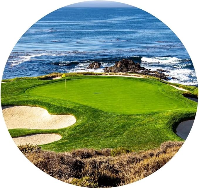 USA California Golf Course Wall Art for Living Room Bedroom Bathroom Home Decorations Golf Course Picture Poster Print on Canvas Modern Artwork Framed Ready to Hang(18''H x 24''W)