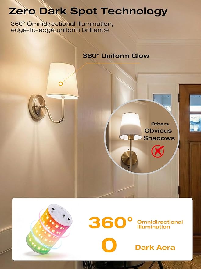 CLOUDY BAY Battery 10000mAh Operated Wall Sconces,Up to 100 Hours with Rechargeable RGB Dimmable Magnetic Bulb,Cordless Wall Lighting Fixtures with Remote for Bedroom,Brushed Nickel,2 Pack-12inch