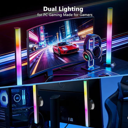 DAYBETTER Gaming Light Bars,RGBICW TV Light Bars,Smart LED Light Bars with Music and Scene Modes,Multiple Placement Options,Mood Lighting,Color Changing Light Bar for Gaming Monitor,TV,Desk,Room Decor
