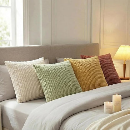 Fancy Homi 4 Packs Decorative Throw Pillow Covers for Living Room Couch Bed, Modern Farmhouse Boho Home Décor Accent Cushion Case, 18" x 18", Fall