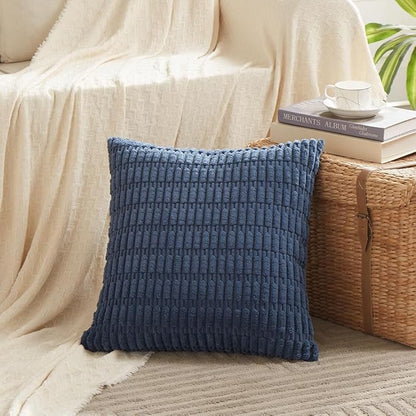 Fancy Homi 4 Packs Decorative Throw Pillow Covers for Living Room Couch Bed, Modern Farmhouse Boho Home Décor Accent Cushion Case, 26" x 26", Dusty Blue