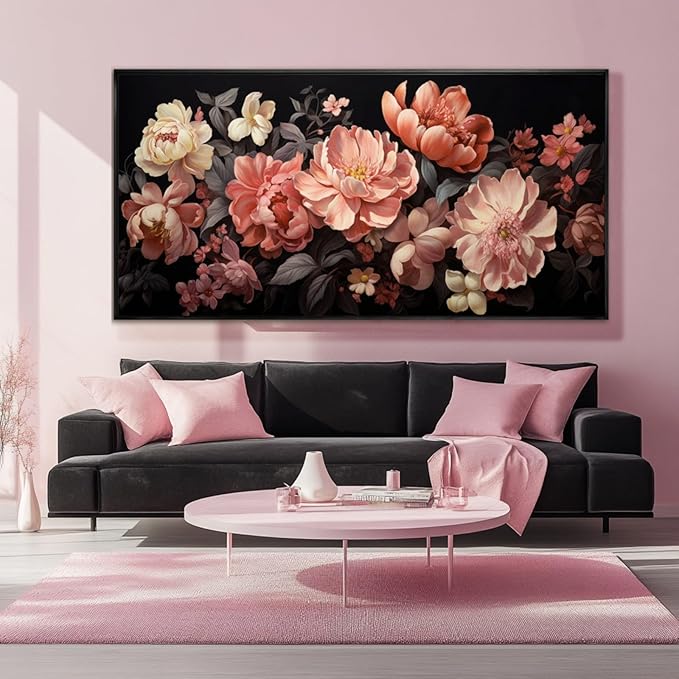 SDYA Large Wall Art Flowers Canvas Prints Home Decor Colorful Botanical Picture Bedroom Decor Aesthetic Paintings for Living Room Bathroom Office Decor 30x60 Inch