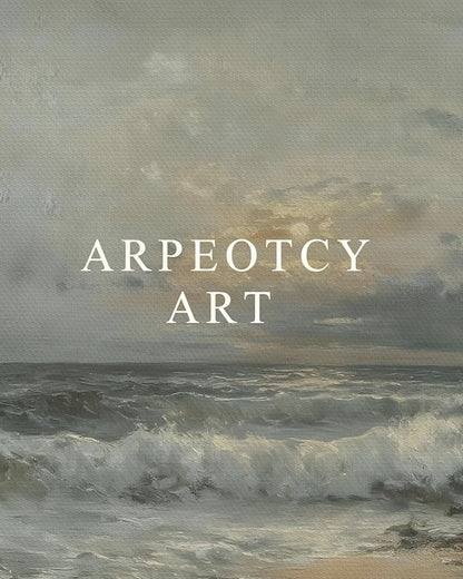 ARPEOTCY Extra Large Vintage Framed Wall Art, 36x54 Inch Sunset over the Sea Landscape Hanging Canvas Prints Scroll Wall Art Decor for Living Room Bedroom, Retro Scenery Pictures Above of Bed