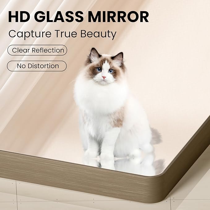 JISOSO Bronze Bathroom Mirror 24x36 Inch, Brushed Bronze Metal Frame Mirror for Wall, Rounded Rectangle Bathroom Vanity Mirror with Tempered Glass, Anti-Rust, Horizontal/Vertical