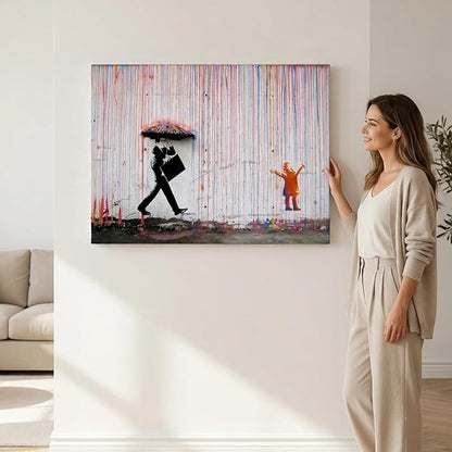 Yatsen Bridge Banksy Wall Art Paintings, Inspirational Canvas Paintings, Graffiti Pop Art Posters And Prints for Home Decor Ready to Hang - 36x24 inch