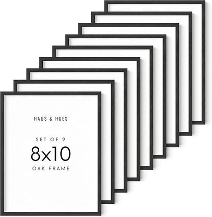 HAUS AND HUES Standalone Black Oak Frame Set of 9-8x10