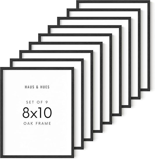 HAUS AND HUES Standalone Black Oak Frame Set of 9-8x10