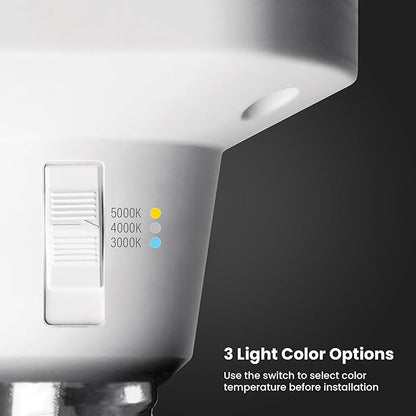 Feit Electric LED Garage Light, Multiple Adjustable Panels, E26 Base, Ideal for Garage, Workshop, Shed, 25,000-Hour Lifetime