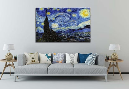 dgbtcart Starry Night, Vincent Van Gogh Canvas Wall art, Classic Paintings Reproduction Pictures Poster, Abstract Artwork Prints for Home Decor 24"x36"