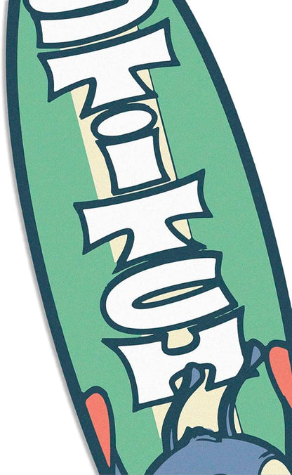 Open Road Brands Disney Lilo and Stitch Surfboard Wood Wall Art - Small Stitch Sign for Tropical Decor
