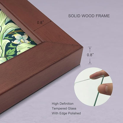 4x6 Picture Frame Set of 4 Made of Solid Wood Photo Frame with Real Glass for Pictures 4x6 Without Mat, Wall Mount or Tabletop Gallery Photo Frames, Brown