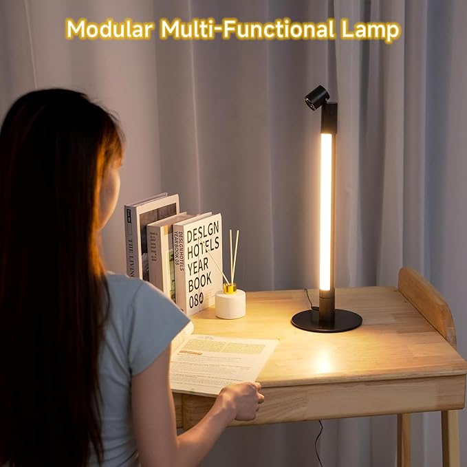 SANBEN Corner Floor Lamp - Black RGB LED Floor Lamp with Music Sync and 16 Million DIY Colors, App & Remote Control, Color Changing Modern Smart Corner Lamp for Bedroom Living Room