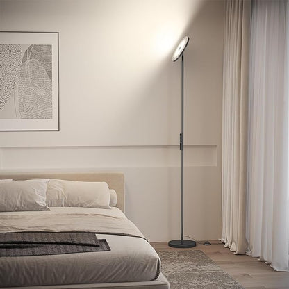 SUNMORY Floor Lamps for Living Room, 32W/3000LM Super Bright LED Floor Lamp with Remote Control, 69" Tall Standing Lamp with Stepless Dimmable, Modern Torchiere Corner Lamp for Bedroom, Office