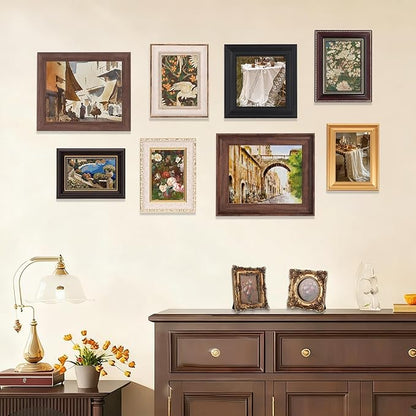 10 Pack Vintage Picture Frames for Wall or Tabletop Display Ornate Vintage Picture Frames Vintage Wall Art for Gallery Bedroom Living Room Antique Photo Frame for Wall Décor