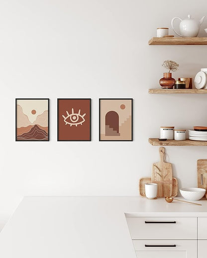 HAUS AND HUES 8.5x11 Black Oak Frame Set of 3 - Document & Certificate Holders for Wall Display