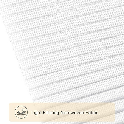Window Blinds Cordless No Drill Cut to Size Clip On Stick On Self Adhesive Temporary Blinds Pleated Paper Blinds for Windows Doors Shades for Home Nursery Bedroom Kitchen Bathroom